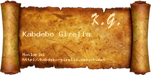 Kabdebo Gizella névjegykártya